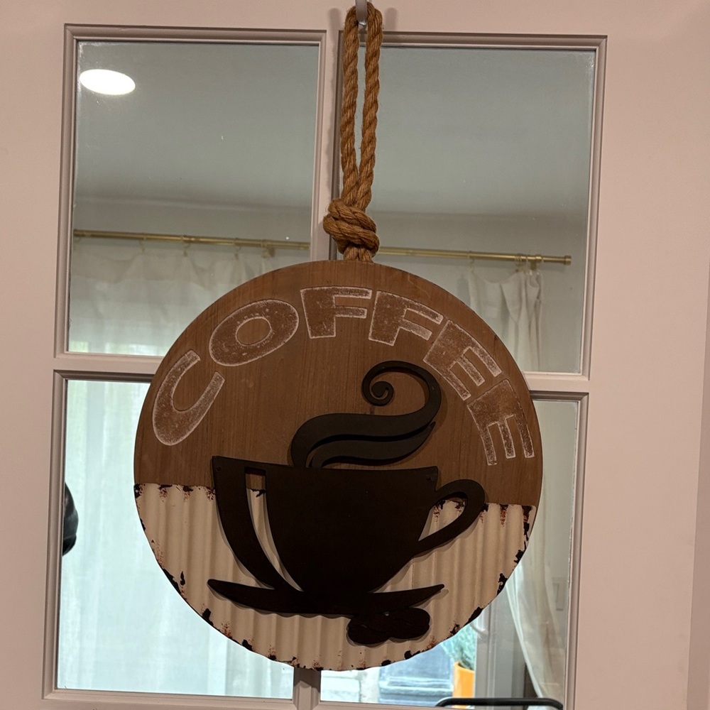 Hobby lobby Rustic Brown Coffee Wall Decor 15 3/4” Preowned